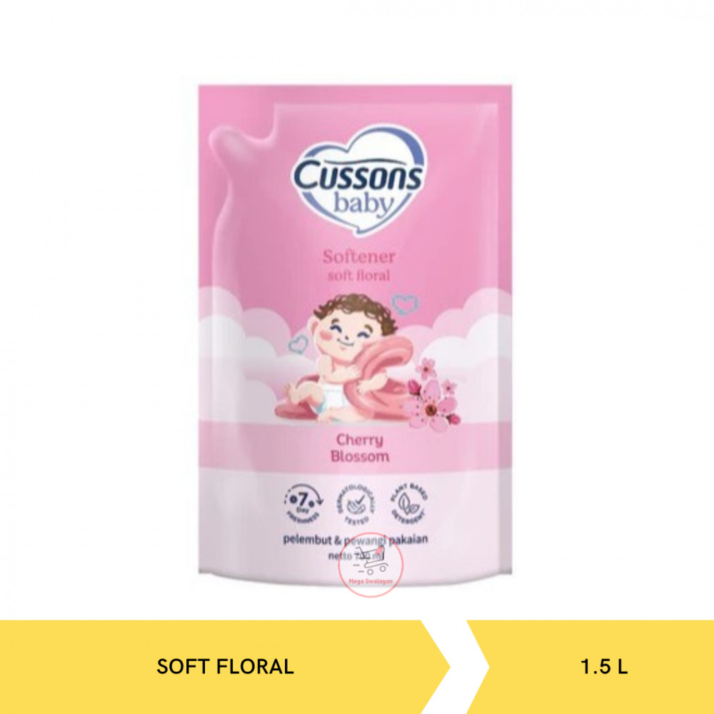 CUSSONS BABY SOFTENER SOFT FLORAL POUCH 1.5L