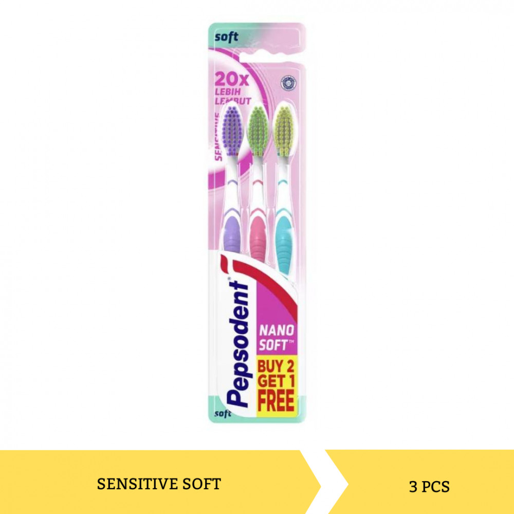 PEPSODENT T.BRUSH NANOSOFT SENSITIVE 3`S SOFT