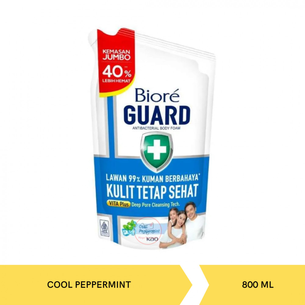 BIORE FOAM ENERGETIC COOL POUCH 800ML X 9