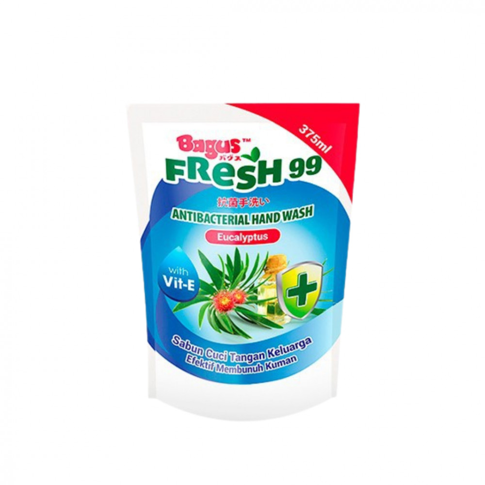 BAGUS FRESH99 HANDWASH EUCALYPTUS POUCH 375ML