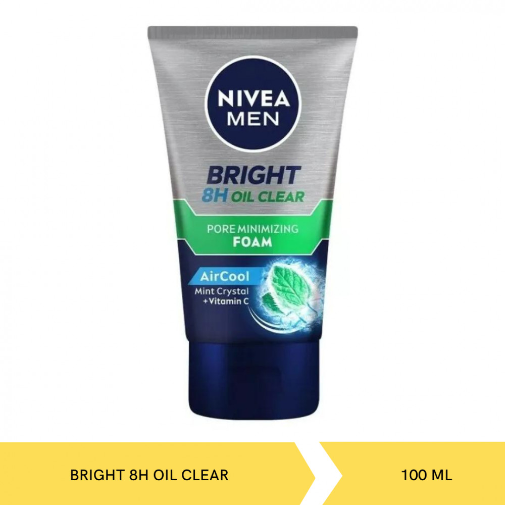NIVEA MEN FOAM BRIGHT 8H OIL CLEAR 100ML