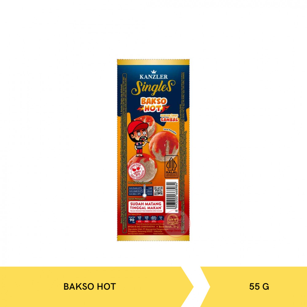 KANZLER SINGLES BAKSO HOT 55G X 120