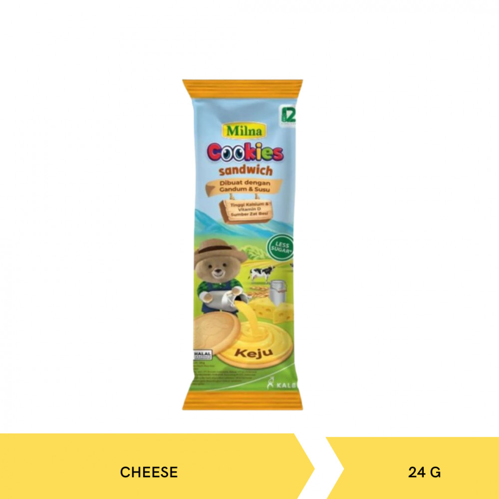 MILNA COOKIES SANDWICH CHEESE 24G X 12