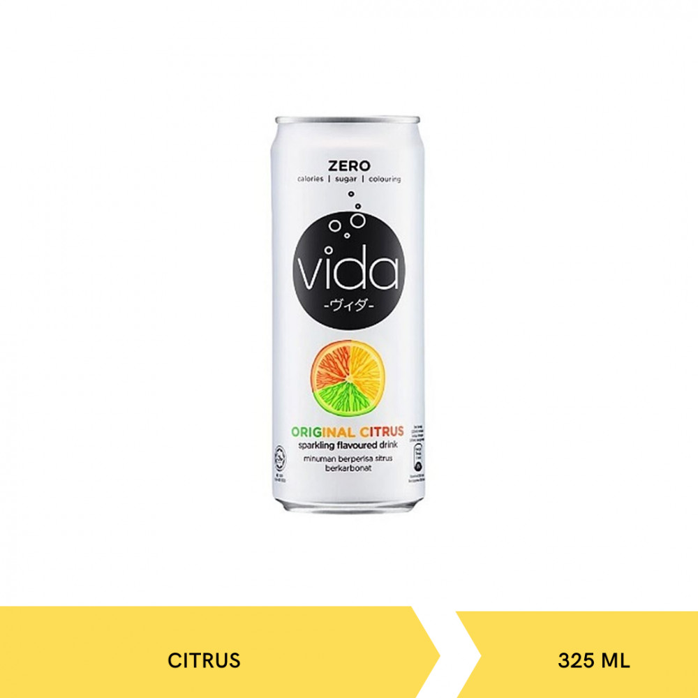 VIDA DRINK ZERO ORIGINAL CITRUS TIN 325ML X 24