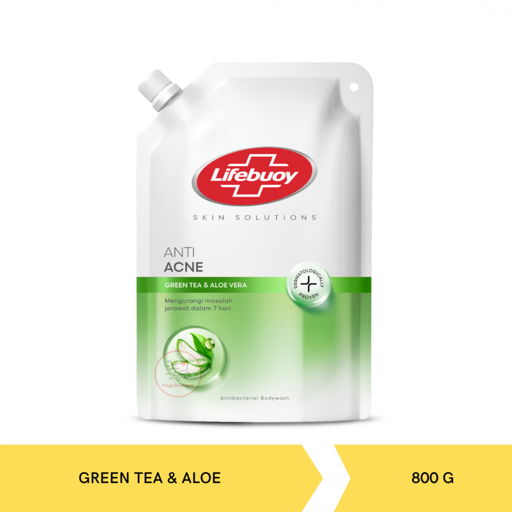 LIFEBUOY BW GREENTEA&amp;ALOE POUCH 800G X 12