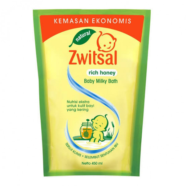 ZWITSAL BABY BATH RICH HONEY POUCH 450ML X 12-DNR