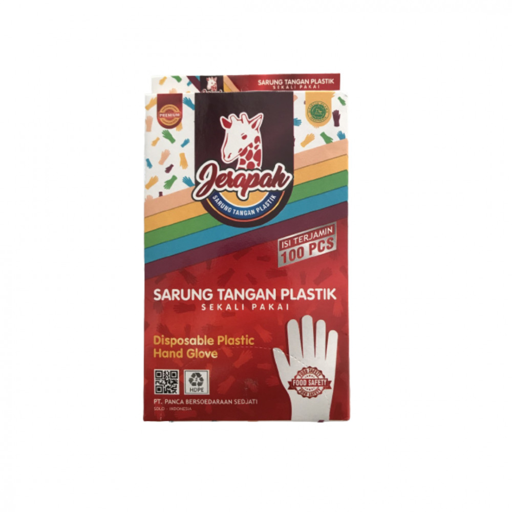 JERAPAH SARUNG TANGAN PLASTIK 100`S X 50