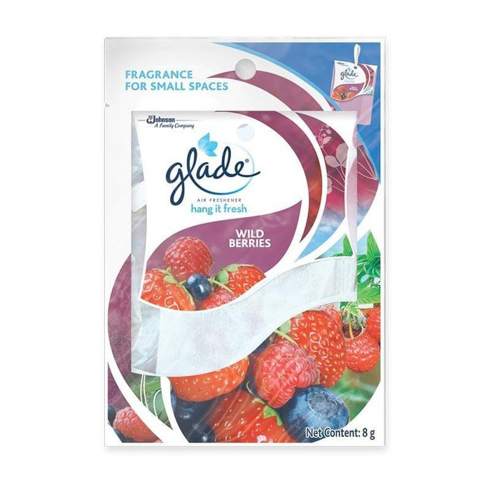 GLADE HANG-IT WILD BERRIES 8G X 24