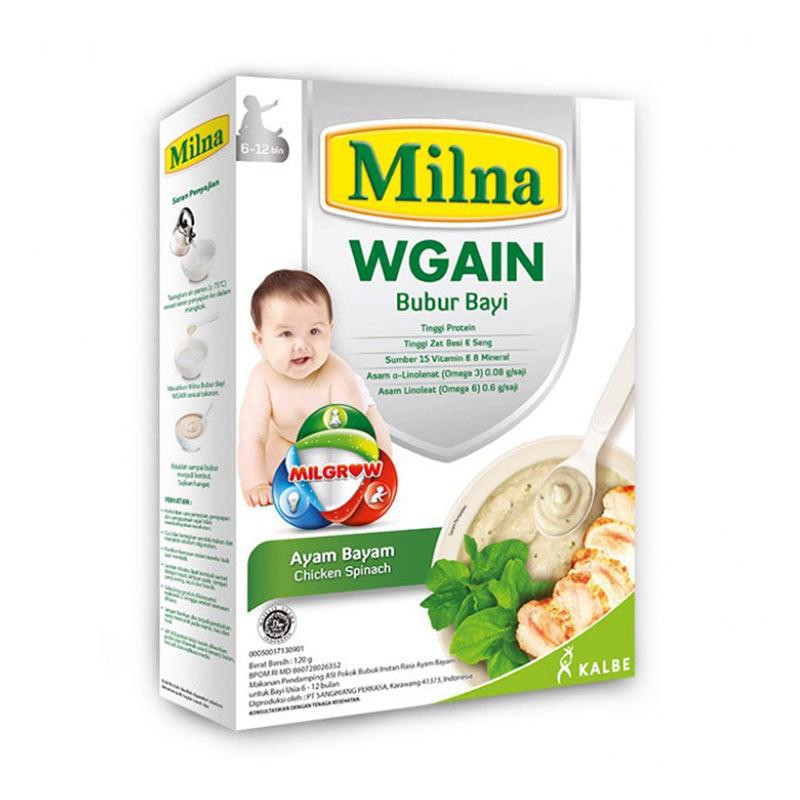 MILNA BUBUR WGAIN 6+ AYAM BAYAM 120G