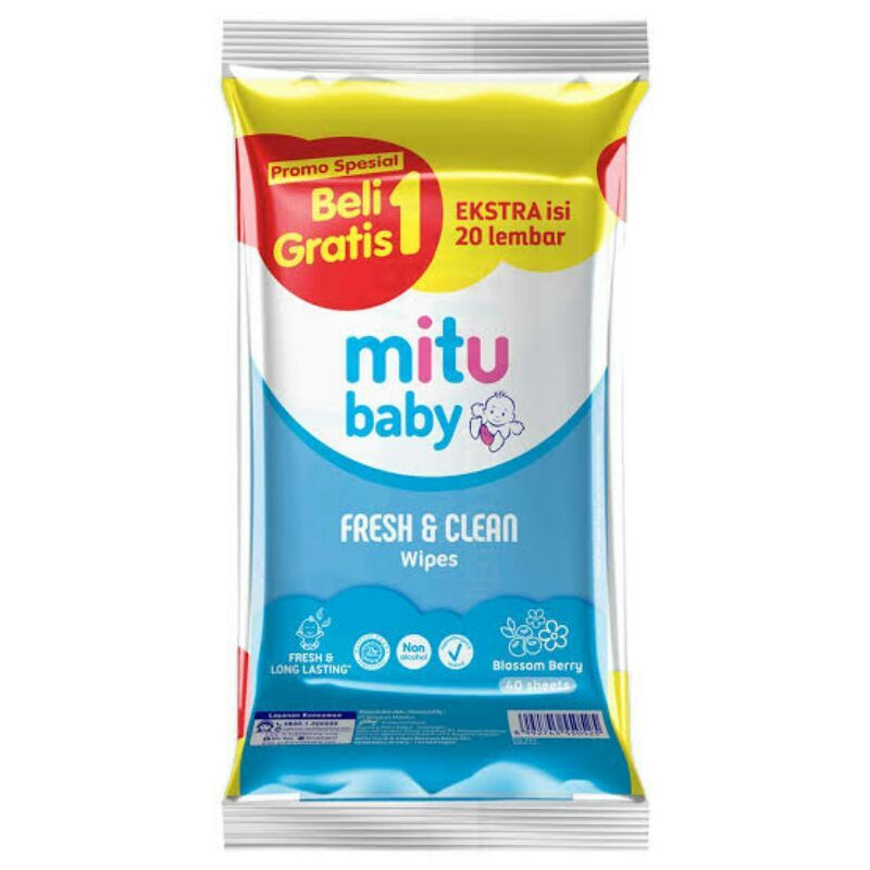 MITU BABY WIPES F&amp;C BLOSSOM BERRY 50+50`S