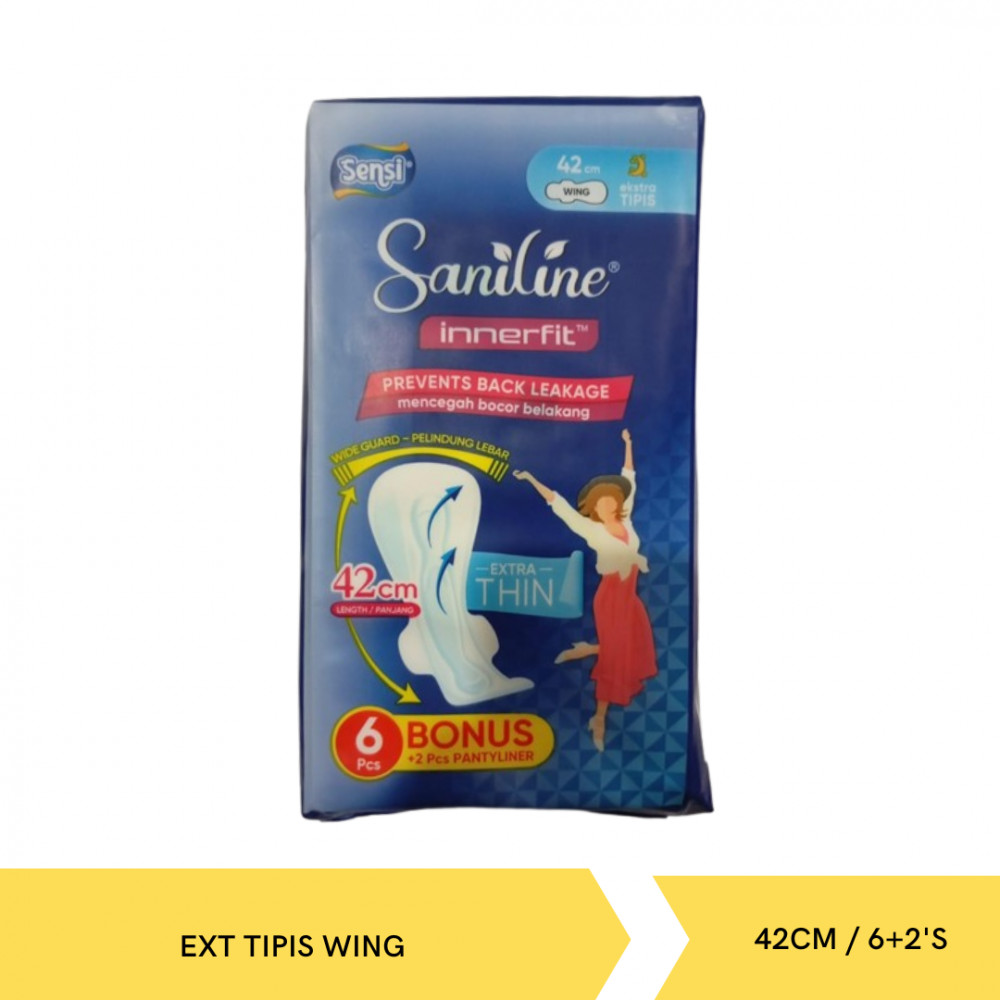 SENSI SANILINE EXT TIPIS WING 42CM/6+2`S