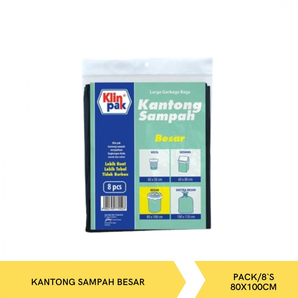 KLINPAK KANTONG SAMPAH BESAR PACK/8`S 80X100CM X 24