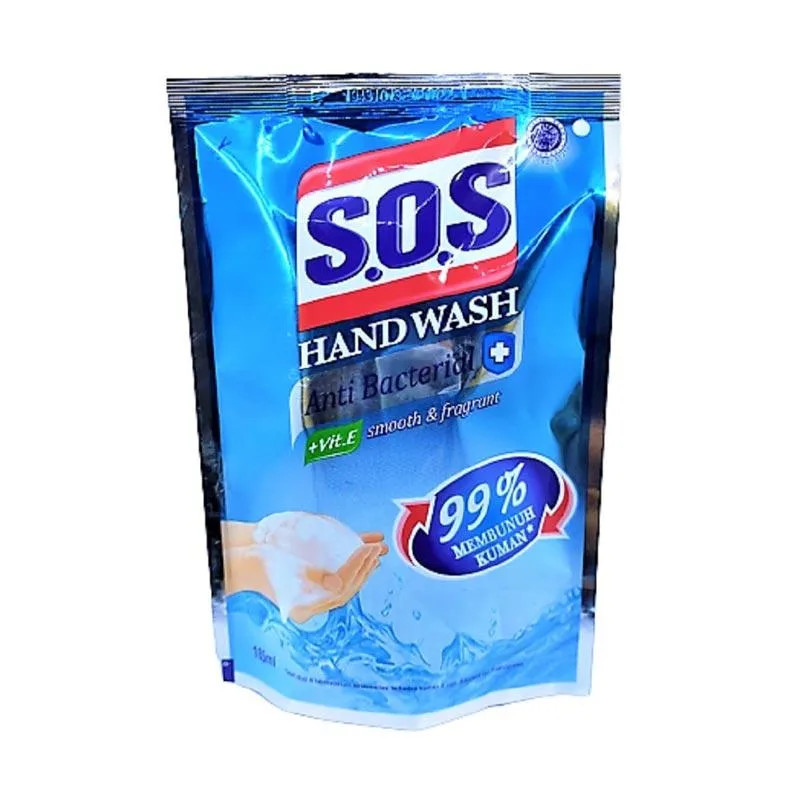 SOS HANDWASH AB VIT E POUCH 185ML X 12
