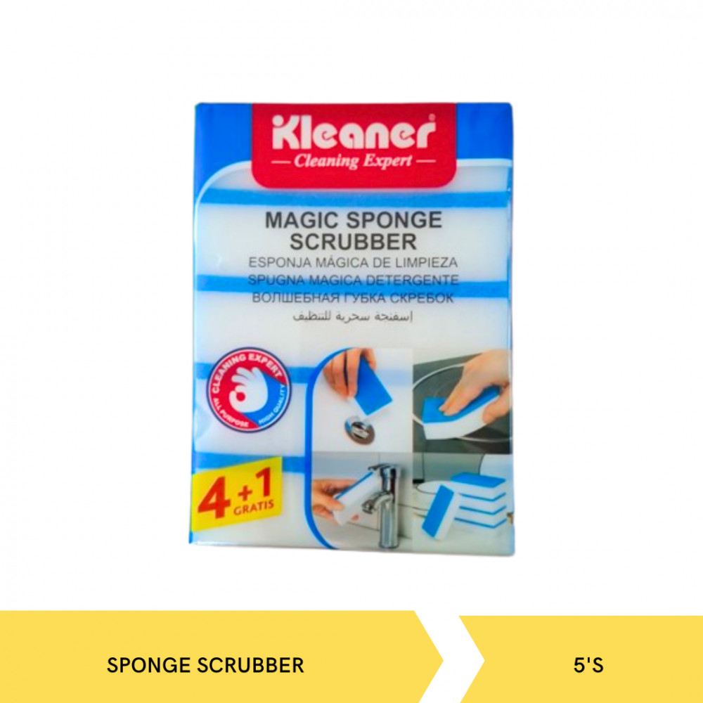 KLEANER MAGIC SPONGE SCRUBBER 5`S