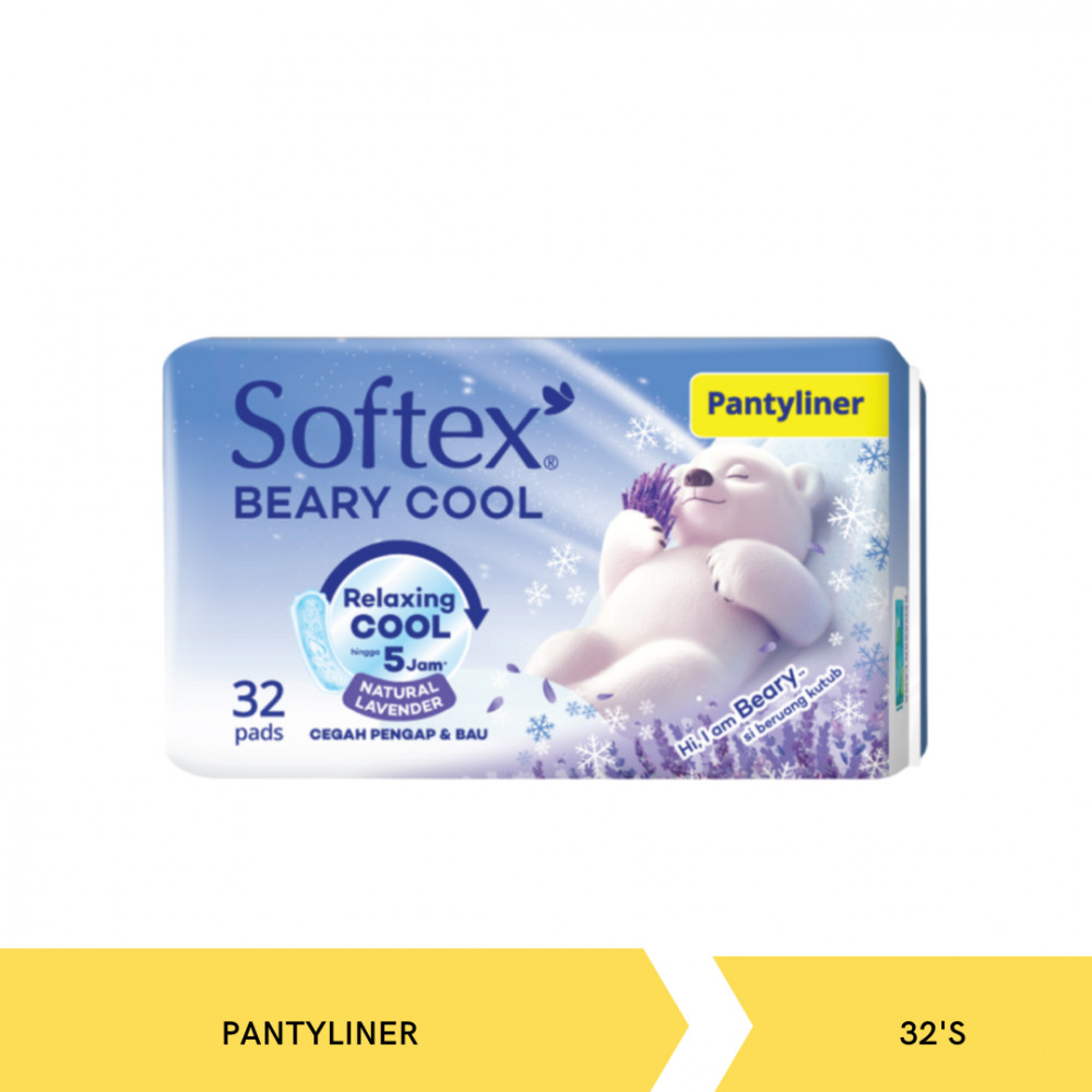 SOFTEX NAT COOL PANTY LINER 32`S X 24