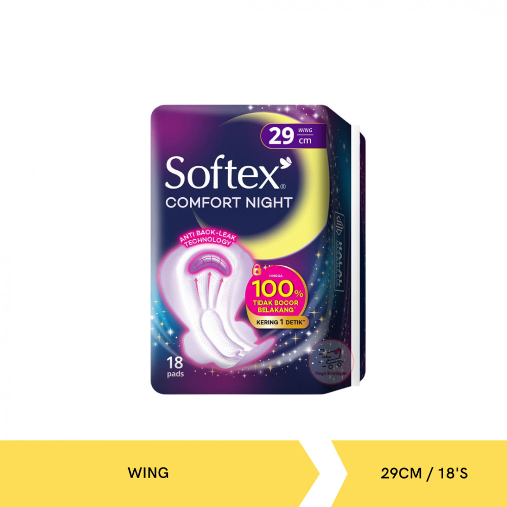 SOFTEX COMF NIGHT WING 29CM/18`S X 24