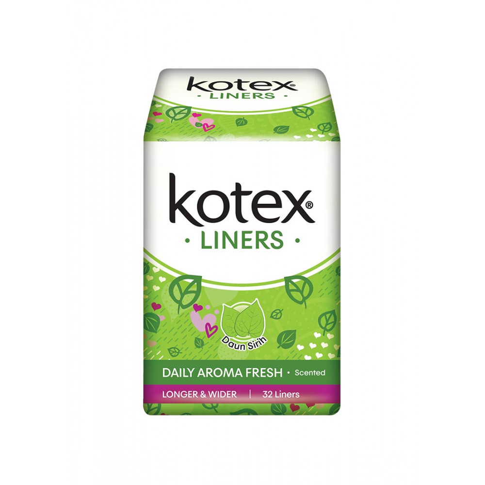 KOTEX LINER DAILY FRESH L&amp;W SCENTED 32`S X 24