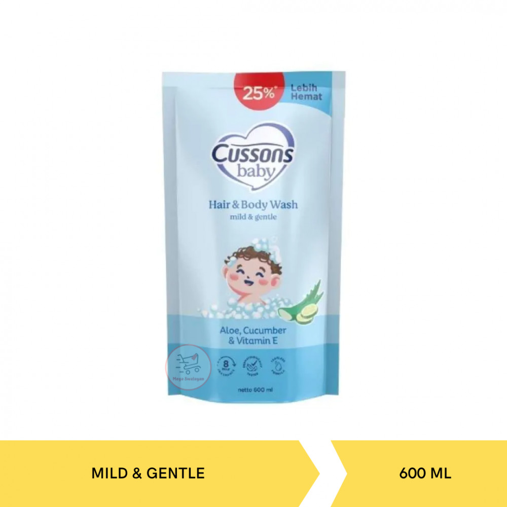 CUSSONS BABY HB WASH MILD&amp;GENTLE 600ML X 12