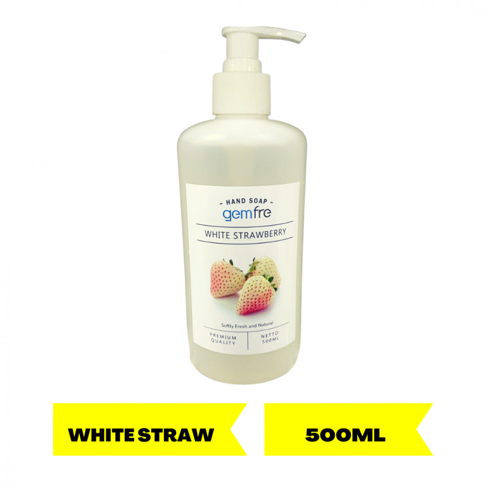 GEMFRE HAND SOAP 500ML WHITE STRAW PUMPX24