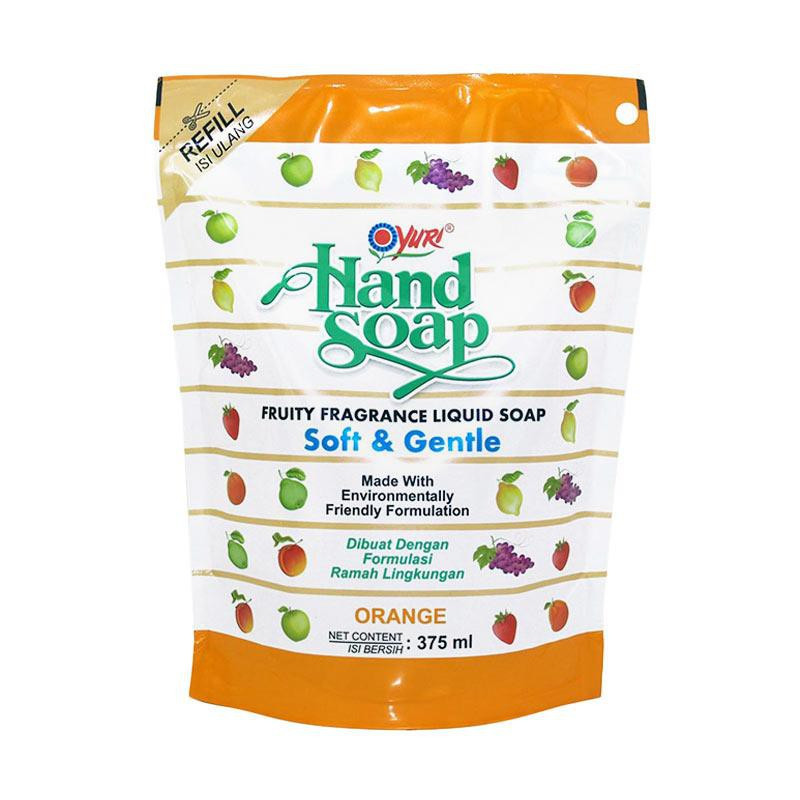 YURI HANDSOAP ORANGE POUCH 375ML X 24