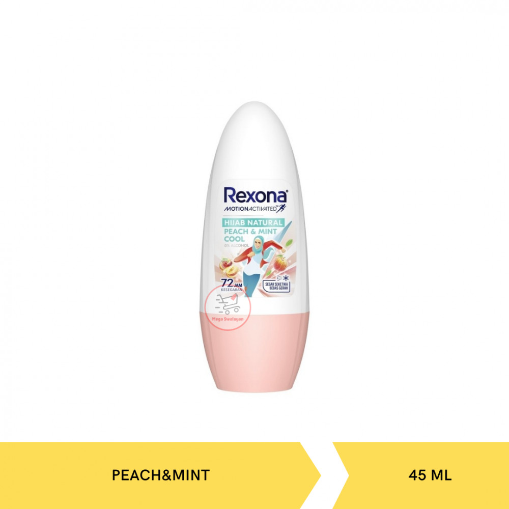 REXONA ROLL ON HIJAB PEACH&amp;MINT  COOL 45ML