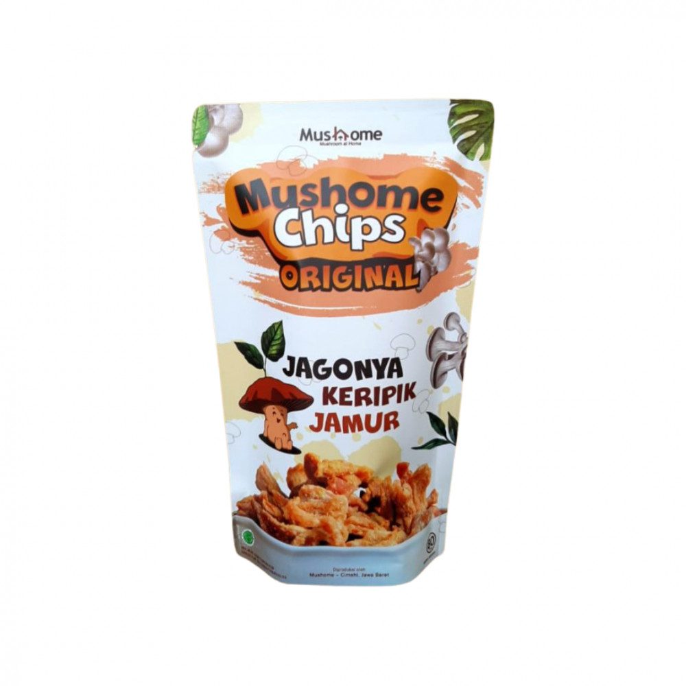 MUSHOME CHIPS VEGAN KERIPIK JAMUR ORIGINAL 80G