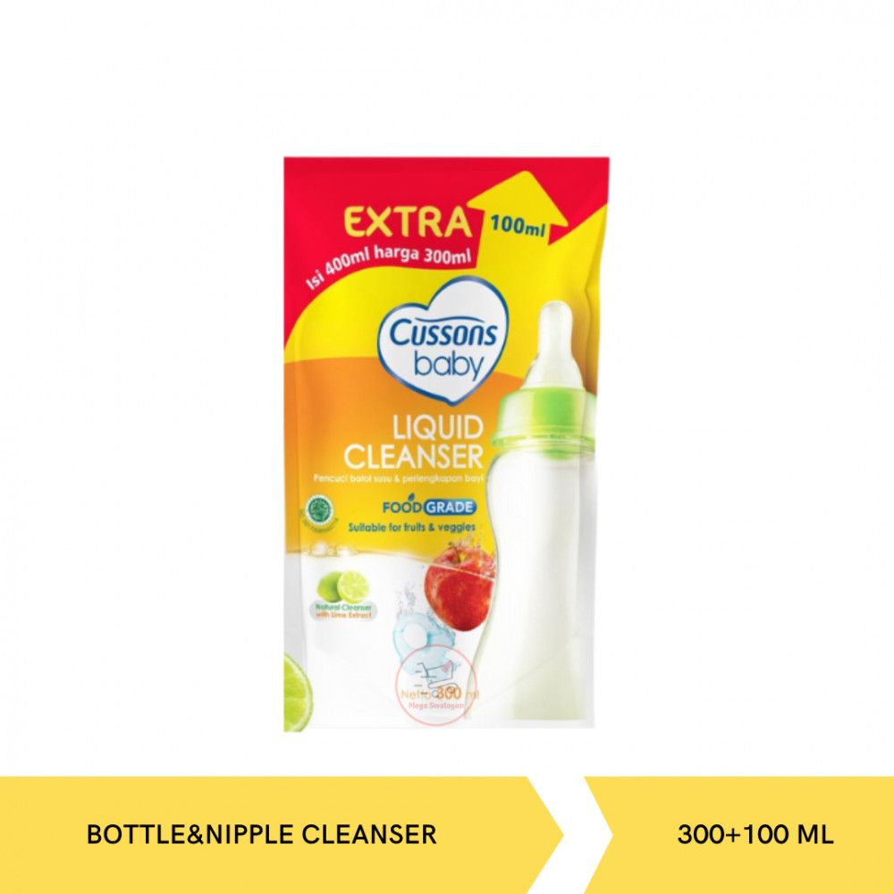 CUSSONS BABY BOTTLE&amp;NIPPLE CLEANER 300+100ML