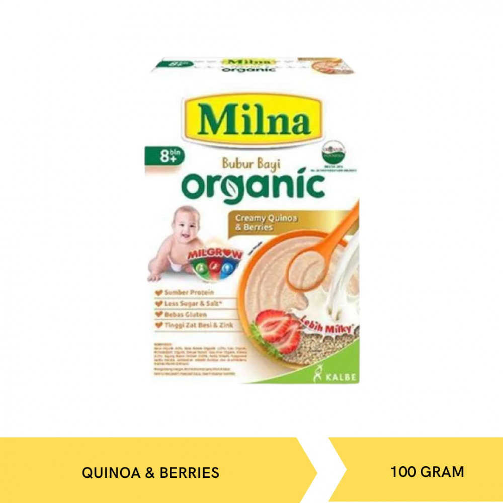 MILNA BUBUR ORGANIC 8+ QUINOA &amp; BERRIES 100G