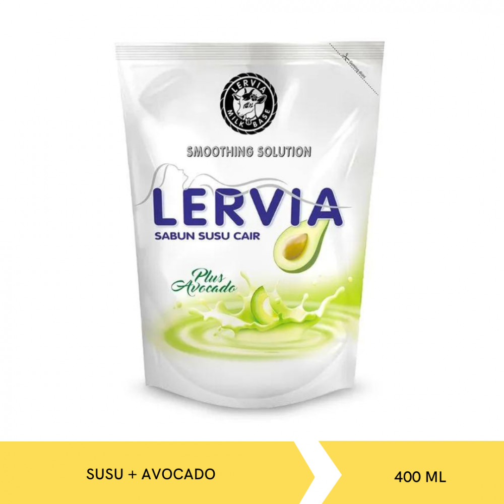 LERVIA SABUN SUSU PLUS AVOCADO REFF 400ML X 24