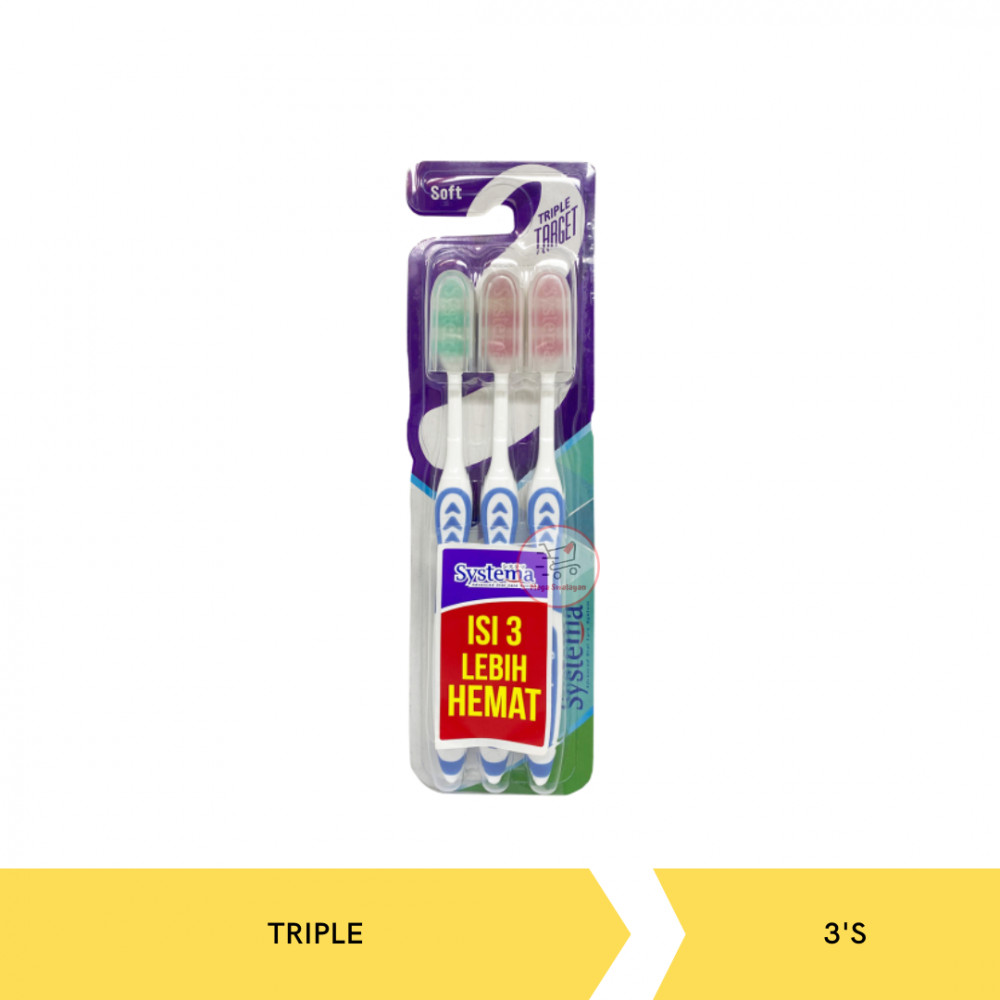 SYSTEMA T.BRUSH TRIPLE PACK 3`S