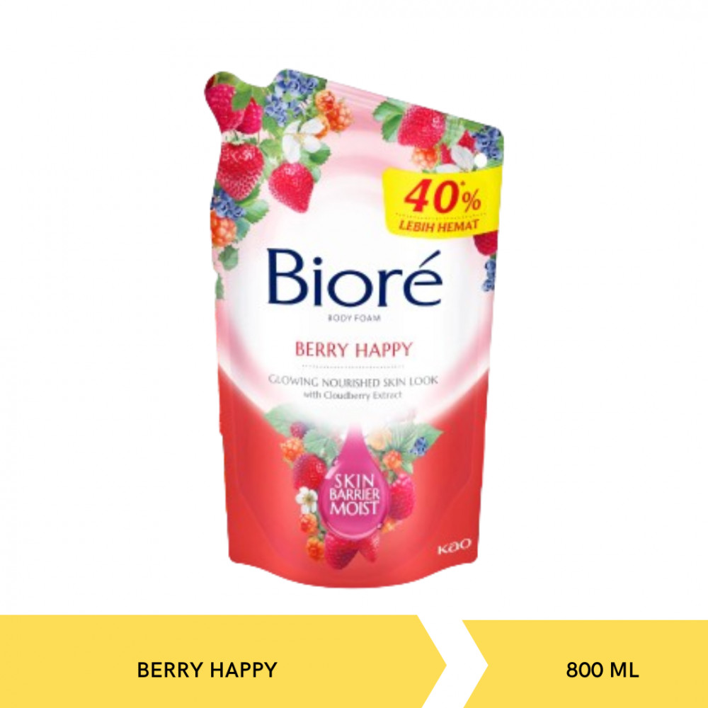 BIORE FOAM BERRY HAPPY POUCH 800MLX9