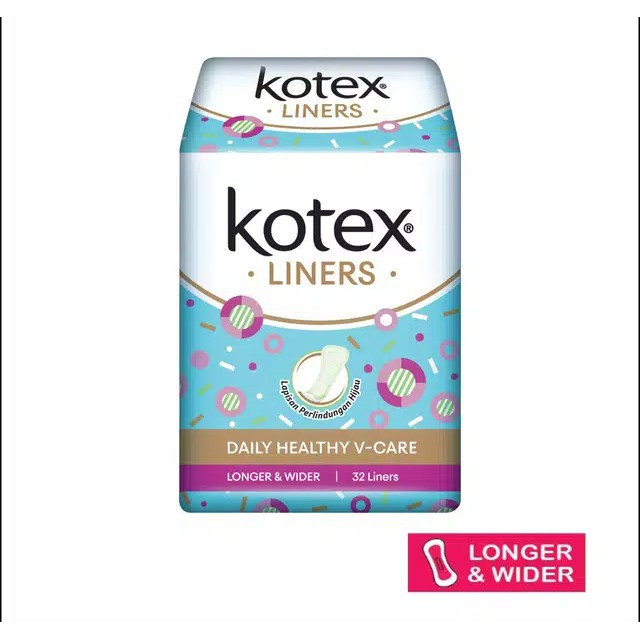 KOTEX LINER DAILY H. V-CARE L&amp;W 32`S X 24
