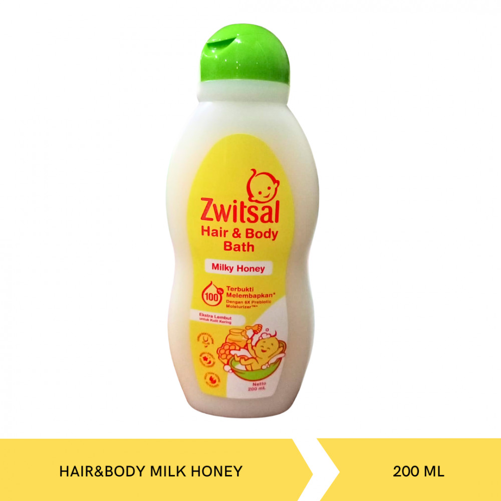 ZWITSAL HAIR&amp;BODY MILK HONEY BTL 200MLX24