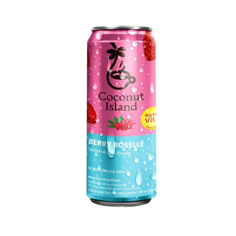 COCONUT ISLAND BERRY ROSELLE 240ML X 24
