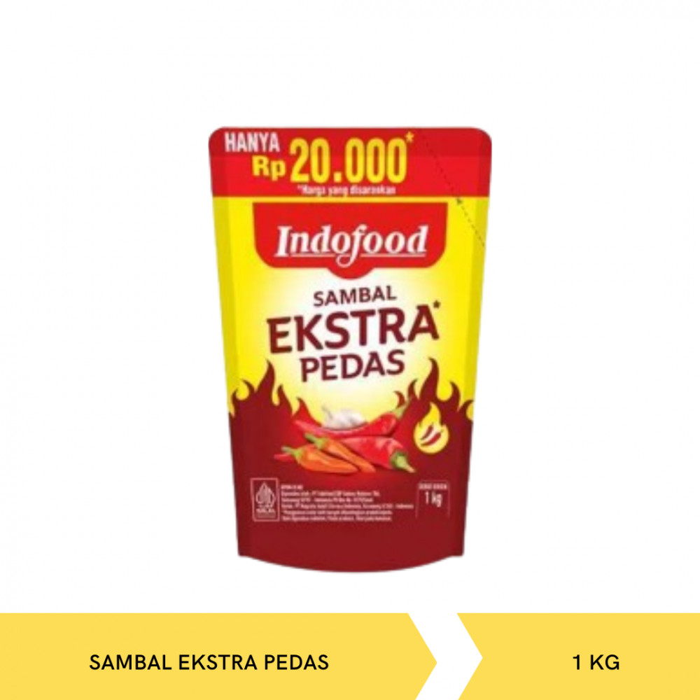 INDOFOOD SAMBAL EKSTRA PEDAS POUCH 1KG X 10