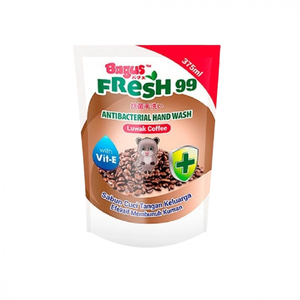 BAGUS FRESH99 HANDWASH LUWAK COFFE POUCH 375ML