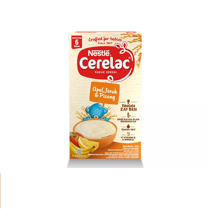 CERELAC BUBUR 6+ APEL.JRK&amp;PISANG 120G X 40