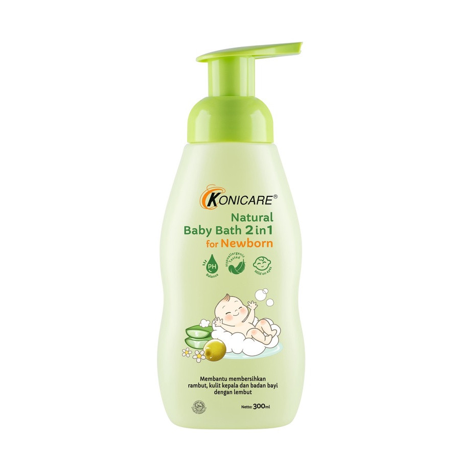 KONICARE BABY BATH 2IN1 FOR NEWBORN NATURAL BTL 300ML