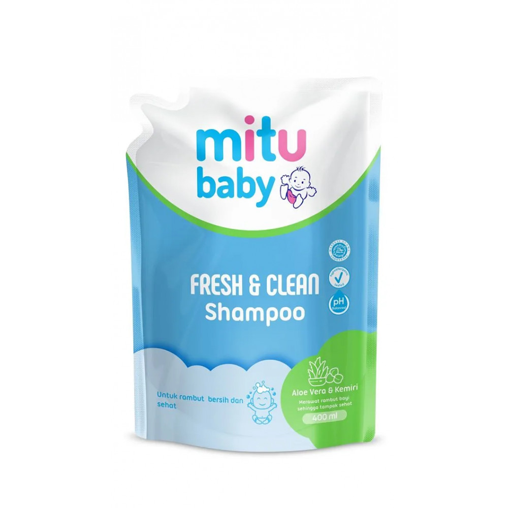 MITU BABY SHP NATURAL GREEN REFILL 400ML X 36