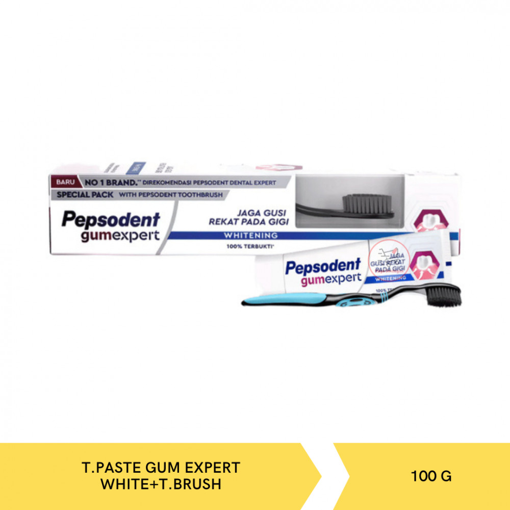 PEPSODENT T.PASTE GUM EXPERT WHITE+T.BRUSH 100G