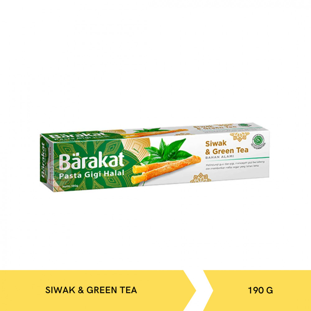 BARAKAT T.PASTE SIWAK&amp;GREEN TEA 190G X 24