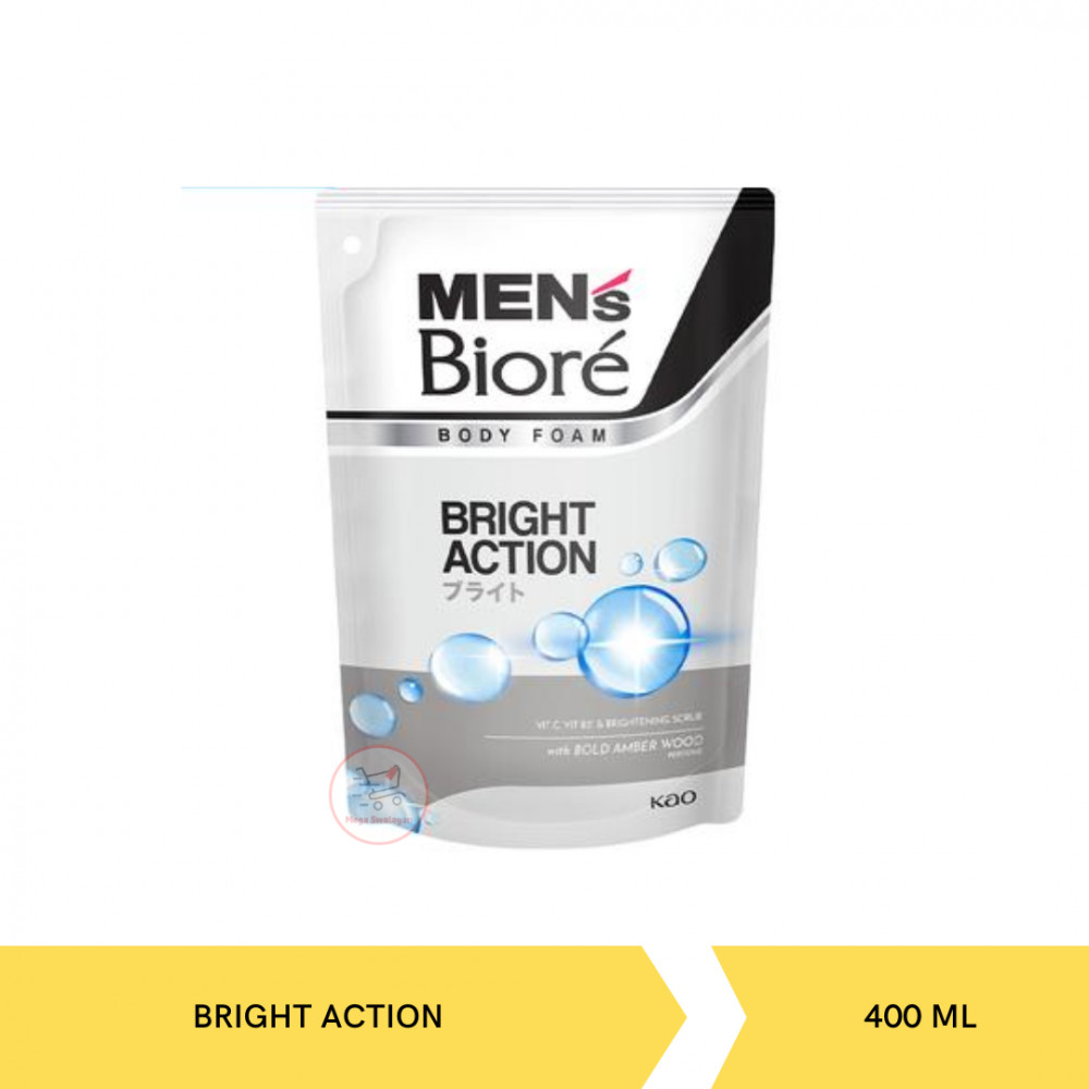 BIORE FOAM MEN WHITE ENERGY POUCH 400ML