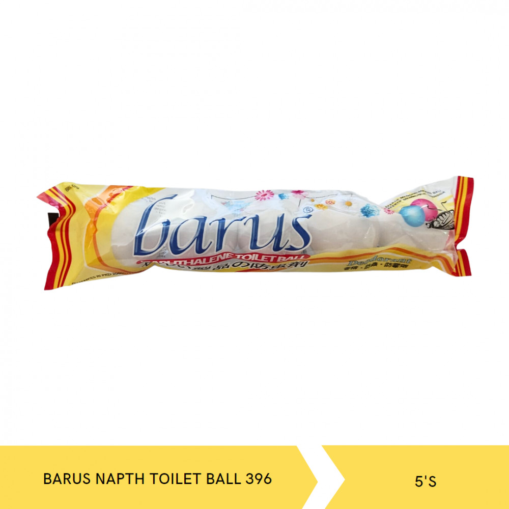 BARUS 396 NAPTH TOILET BALL PUTIH 5`S