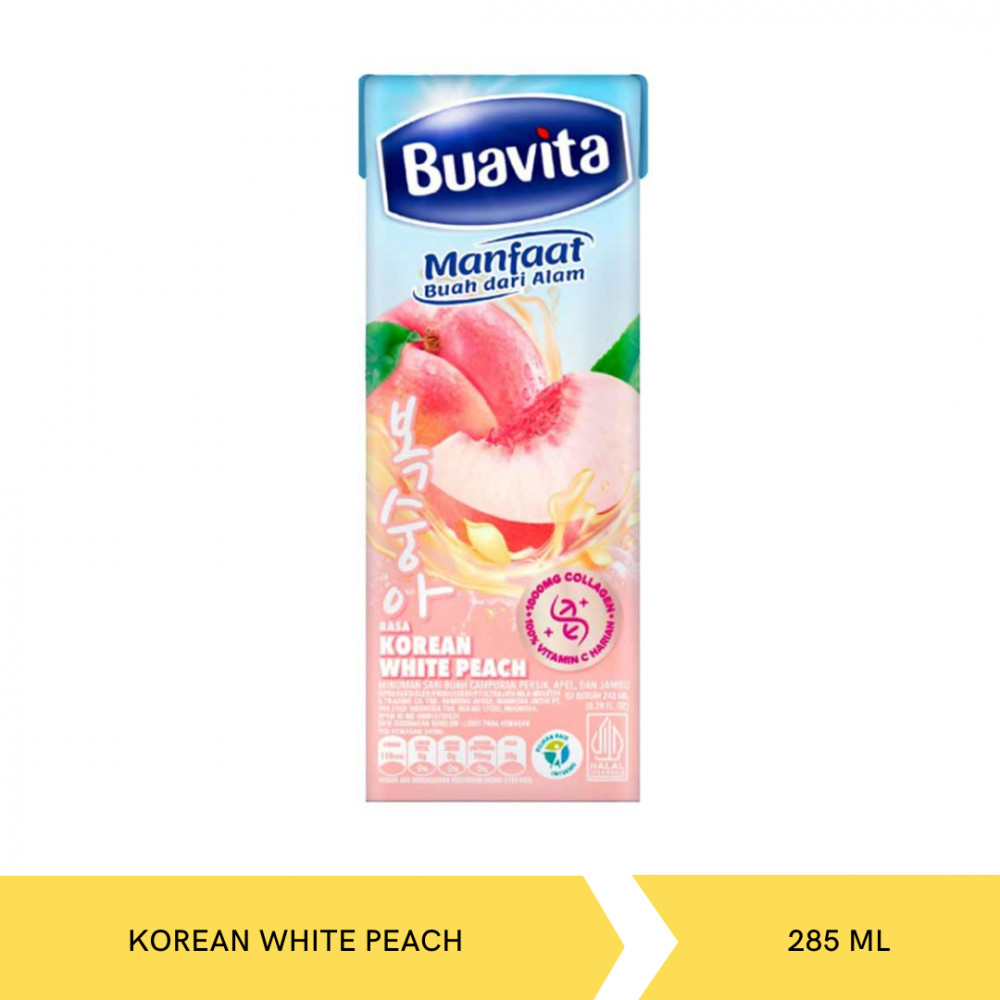 BUAVITA KOREAN WHITE PEACH 245ML X 24