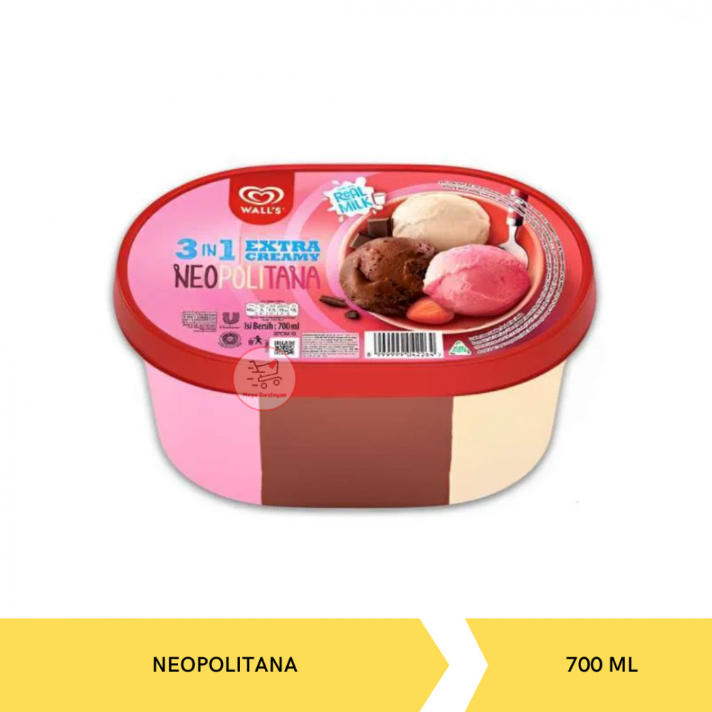 WALLS 2 IN 1 CREAMY NEOPOLITANA 700ML