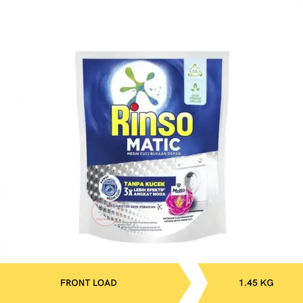 RINSO MATIC LIQ FRONT LOAD POUCH 1.45KG X 6