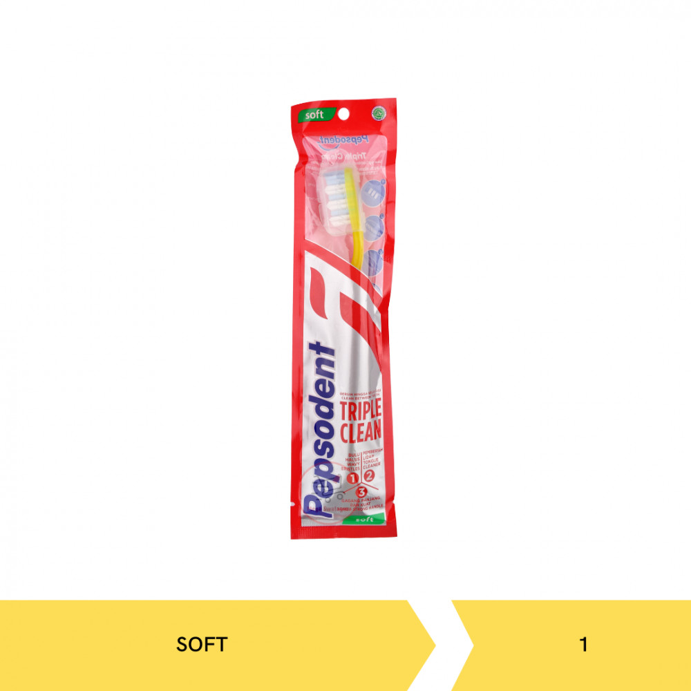 PEPSODENT T.BRUSH TRIPLE CLEAN SOFT X 72