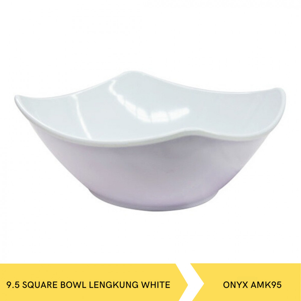 ONYX AMK95-9.5 SQUARE BOWL LENGKUNG WHITE