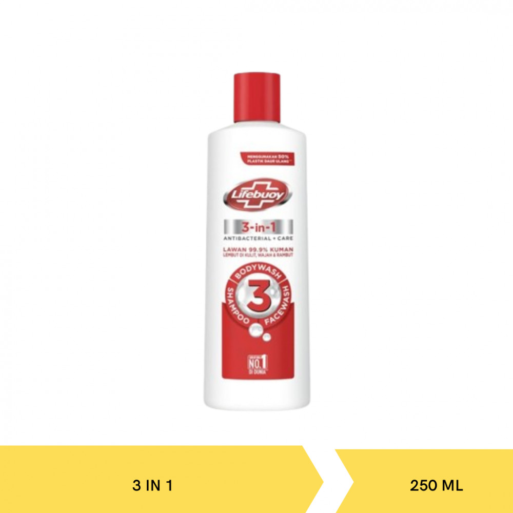 LIFEBUOY BW 3IN1 BTL 250ML X 24