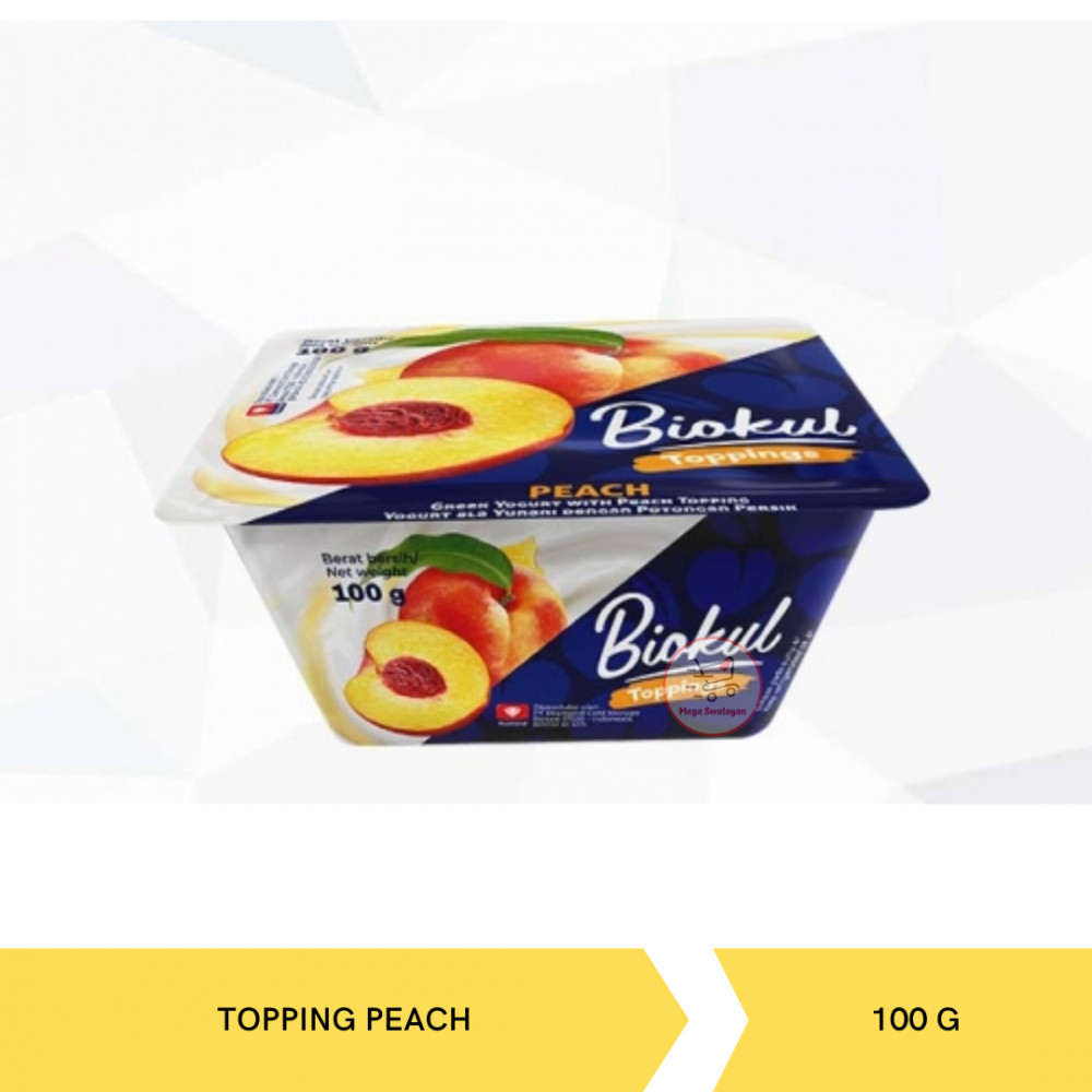BIOKUL YOGURT GREEK TOPPING PEACH 100GX12
